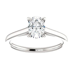 1 Karaat Ovale Echt Diamanten Ring