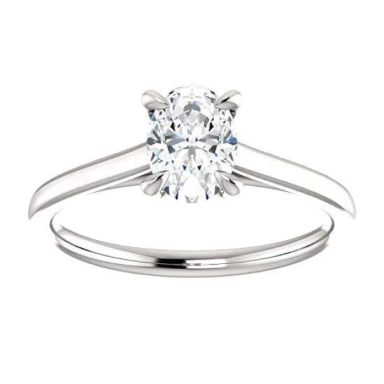 1 Karaat Ovale Echt Diamanten Ring