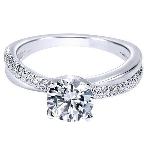1 Karaat Ronde Echt Diamanten Jubileumring Wit Goud 14K