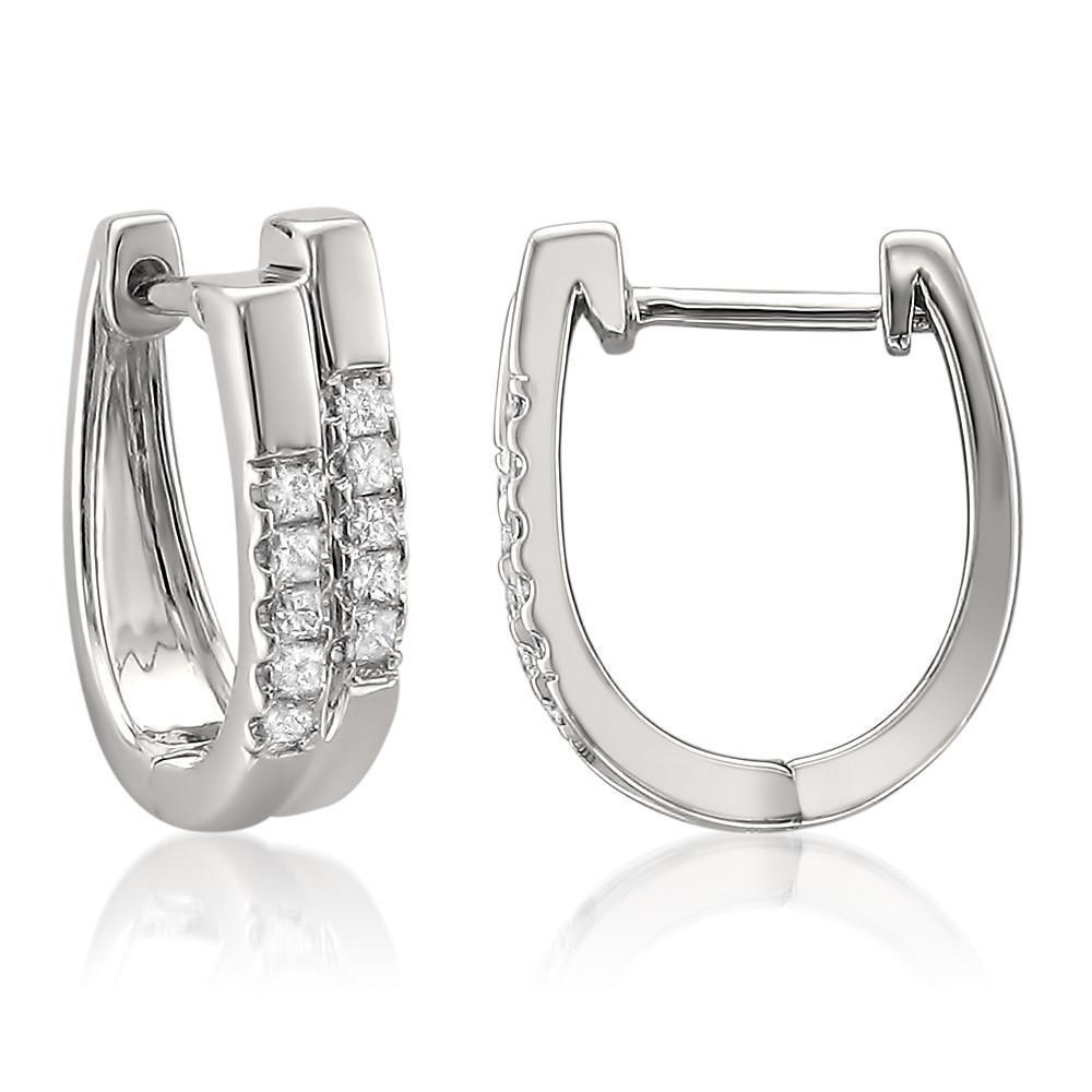 2 Ct Prong Set Ronde Cut Diamond Hoop Earring - harrychadent.nl