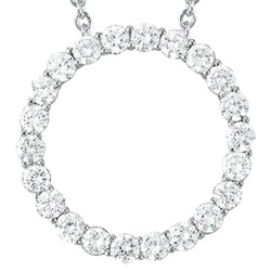 2 Ct. Diamond Circle Of Love hanger ketting zonder ketting goud 14K