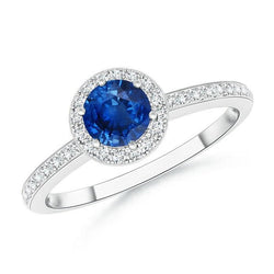 2 Karaat Ceylon Saffier Ring