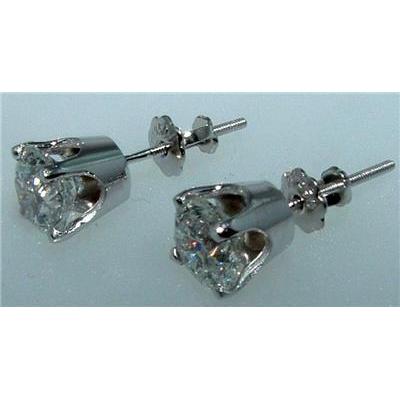 2 Karaat Diamant Oorknopjes Kroon Instelling Vrouwen Sieraden Rond