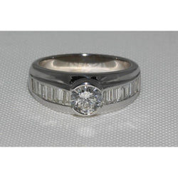 2 Karaats Echt Diamanten Verlovingsring Herenand Wit Goud 14K