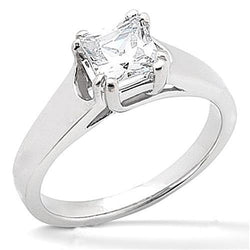 2 Kt. E Vvs1 Diamanten Ring Solitaire Princess Cut Goud