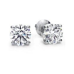 2 ct Solitaire ronde diamanten Stud Earring gouden sieraden
