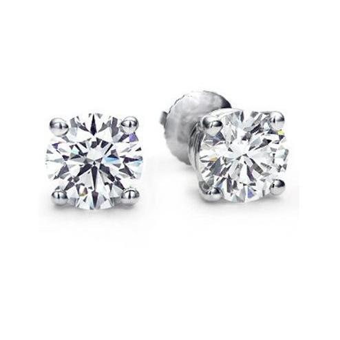 2 ct Solitaire ronde diamanten Stud Earring gouden sieraden - harrychadent.nl