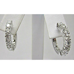 2 ct ronde diamanten hoepeloorring