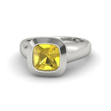 Afbeelding in Gallery-weergave laden, 2 karaat Solitaire gele saffier ring gouden sieraden - harrychadent.nl
