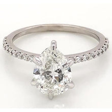 Afbeelding in Gallery-weergave laden, 2 karaat diamanten ring vrouwen wit goud 14K Solitaire met accent
