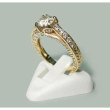 Afbeelding in Gallery-weergave laden, 2 karaat diamanten sieraden verlovingsring geel goud
