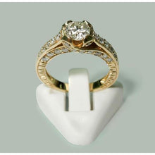 Afbeelding in Gallery-weergave laden, 2 karaat diamanten sieraden verlovingsring geel goud
