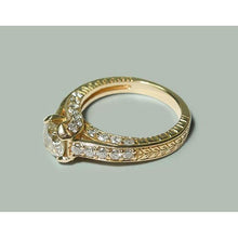 Afbeelding in Gallery-weergave laden, 2 karaat diamanten sieraden verlovingsring geel goud
