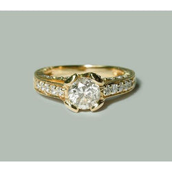2 karaat diamanten sieraden verlovingsring geel goud