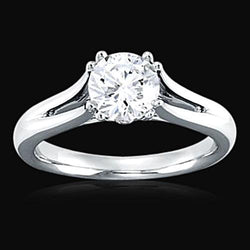 2 karaat diamanten solitaire ring gespleten schacht dames sieraden