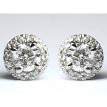 Afbeelding in Gallery-weergave laden, 2 karaat ronde halo diamond stud earring dames gouden sieraden
