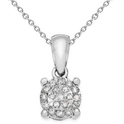 2 karaat ronde diamanten halsketting hanger wit goud vrouwen sieraden 14K