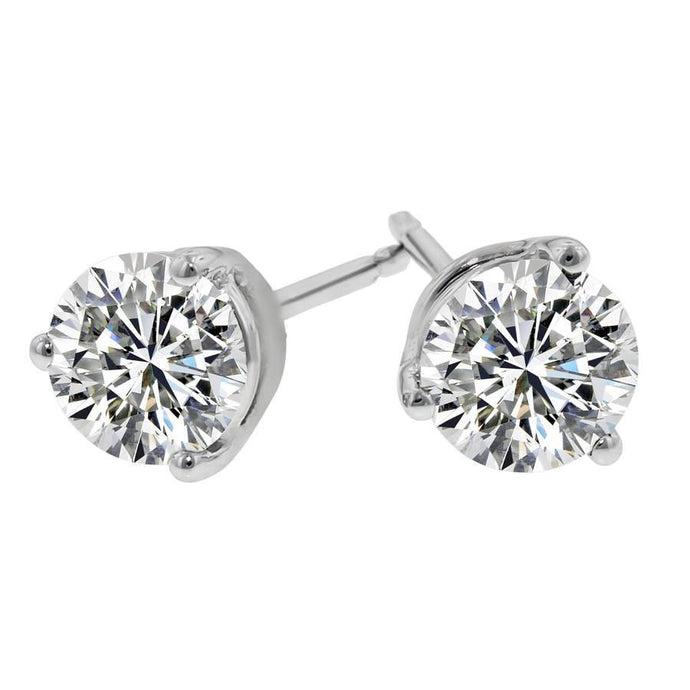 2 karaat ronde geslepen diamanten stud dames oorbel gouden sieraden sprankelend