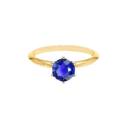 2 karaat solitaire ring echt geel goud Sri Lankaanse saffier