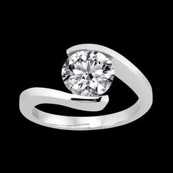 2 karaats diamanten spanning zoals solitaire ring instellen