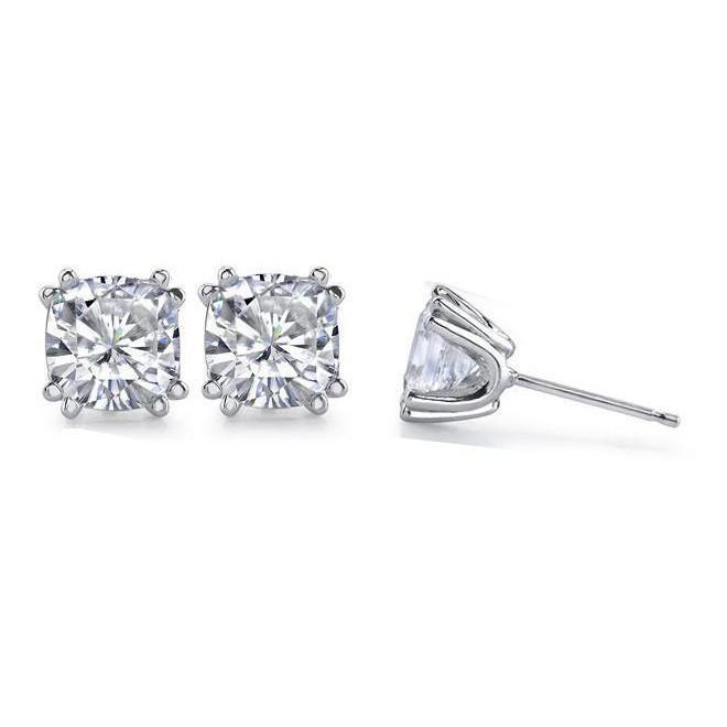 2 karaats kussen geslepen diamanten oorknopjes paar goud - harrychadent.nl