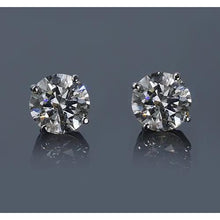 Afbeelding in Gallery-weergave laden, 2 karaats ronde diamanten oorknopjes
