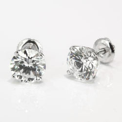 Natuurlijke Diamanten Oorbel 2ct - Witgoud 14K