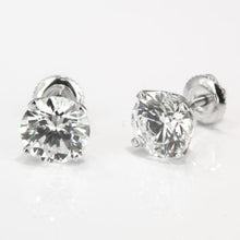 Afbeelding in Gallery-weergave laden, 2 karaats ronde geslepen diamanten oorknopjes goud 14K - harrychadent.nl
