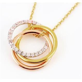 2 karaats zwevende meerkleurige en ronde geslepen diamanten gouden hanger - harrychadent.nl