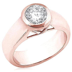 2 Karaat Natuurlijke uit de aarde gewonnen Diamanten Solitaire Roségouden Ring Sieraden Nieuw