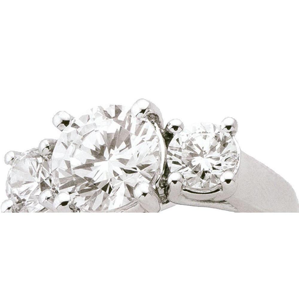 2.01 Karaat Lucida Echt Diamanten Ringen Wit Goud 3 Steen