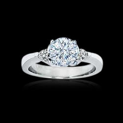 2.01 karaat Echt Diamanten 3 Stenen Verlovingsring Goud Wit