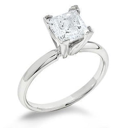 2,25 Karaat Prinsesslijpsel Solitaire Natuurlijke uit de a aarde gewonnen Diamanten Trouwring Nieuw