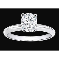 2.25 Karaat Kussen Geslepen Echte Natuurlijke uit de aarde gewonnen Diamanten Verlovingsring Solitaire