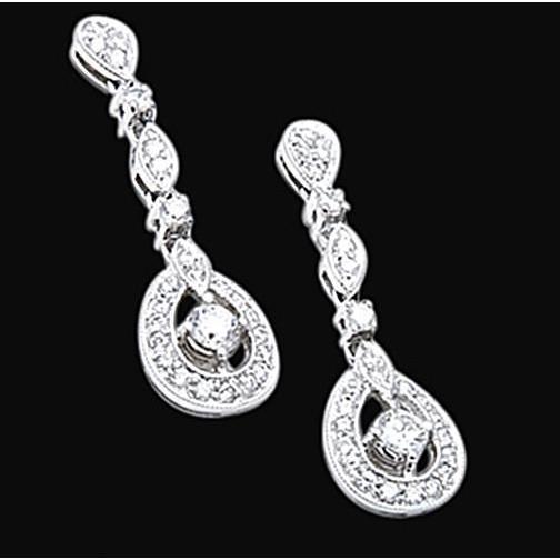 2.50 Karaat Echt Diamanten Kroonluchter Oorbel Paar Mooie Diamanten Oorbel