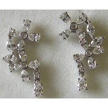Afbeelding in Gallery-weergave laden, 2.50 Karaat Peer &amp; Ronde Echt Diamanten Kroonluchter Lady Earring Paar Dangle
