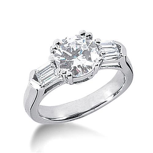 2.50 Karaat Ronde Echt Diamanten Verlovingsring Dames Witgoud
