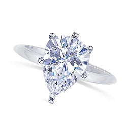 2.50 Karaat Solitaire Peervormige Natuurlijke uit de a aarde gewonnen Diamanten Verlovingsring