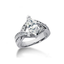 Afbeelding in Gallery-weergave laden, 2.61 karaat Echt Diamanten Marquise Geslepen Verlovingsring Wit Goud - harrychadent.nl
