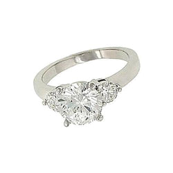 2.65 Karaat Echt Diamanten Verlovingsring Drie Stenen Gouden Ring