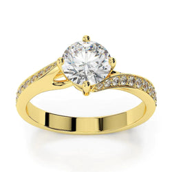 2.75 Karaat Natuurlijke uit de aarde gewonnen Diamanten Trouwring 14K Geelgoud