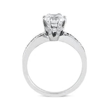 Afbeelding in Gallery-weergave laden, 2,00 karaat ronde briljante diamanten ring met accenten wit goud 14K
