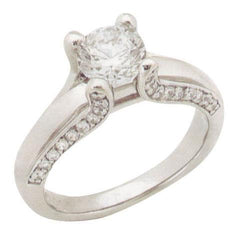 2,01 karaat diamanten ring met antieke look en accenten goud Nieuw