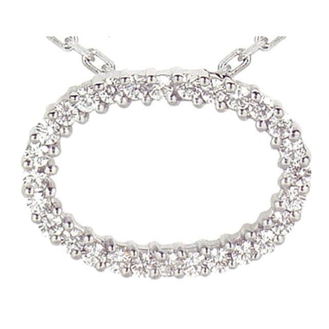 2,01 karaats cirkel diamanten hanger sieraden wit goud 14K ketting - harrychadent.nl