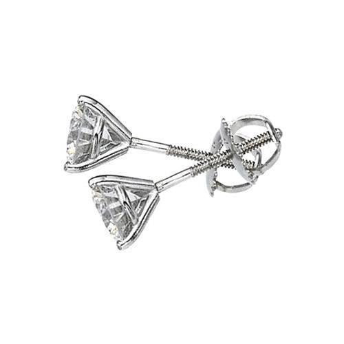 2,02 karaat G Si1 platina Martini-stijl diamanten studs - harrychadent.nl