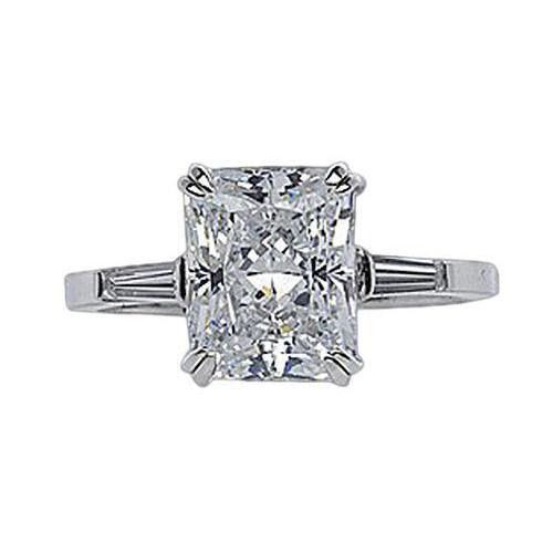 2,11 karaat stralende & stokbrood diamanten drie stenen verlovingsring - harrychadent.nl