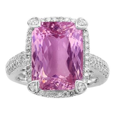 21,70 ct. Roze Kunziet En Diamanten Trouwring Goud - harrychadent.nl