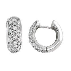 2,2 ct ronde briljant geslepen diamanten dame hoepel oorbellen
