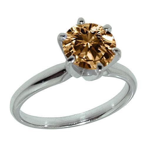 2,25 ct. solitaire champagne diamanten sieraden edelsteen ring