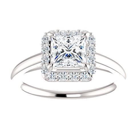 2,25 karaat Halo Princess ronde diamanten jubileumring - harrychadent.nl